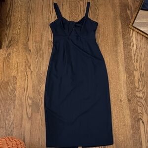 BHLDN Navy Midi Dress